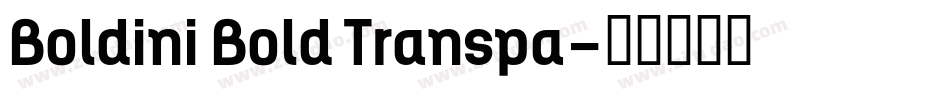Boldini Bold Transpa字体转换